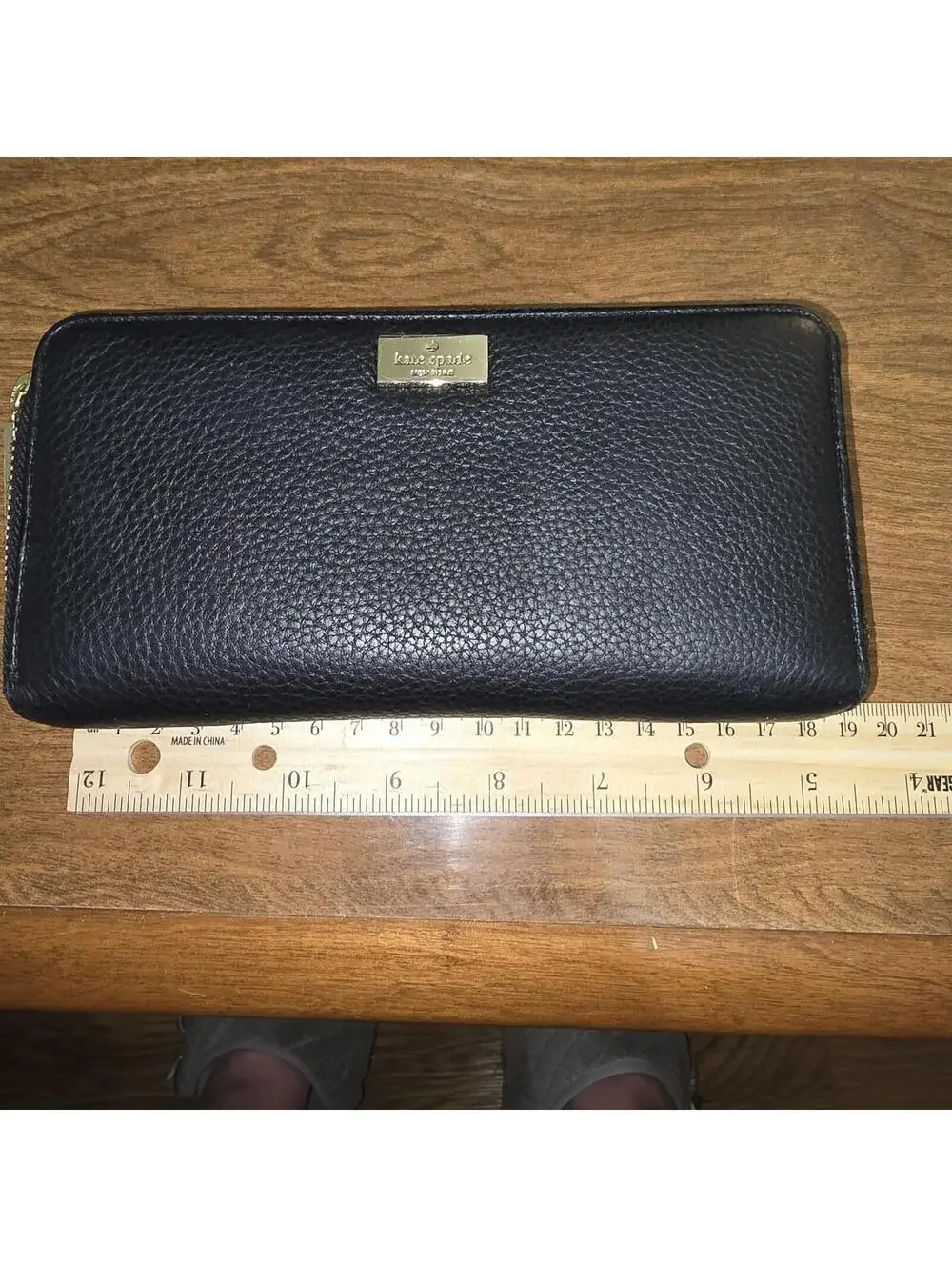 Kate Spade Mansfield Juniper Hobo Bag & Matching Zip Wallet Set - Black Leather